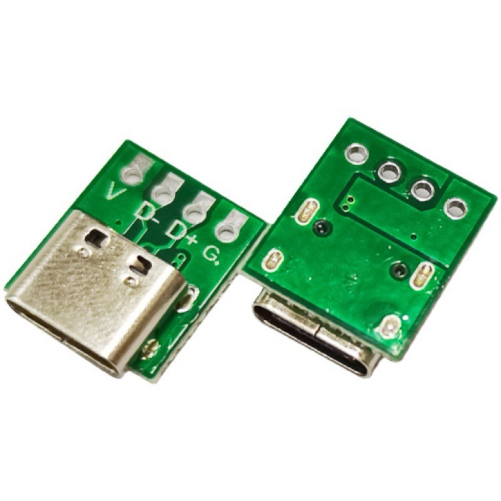 ร้านในไทย บอร์ดทดสอบตัวเมีย TYPE-C ปลั๊กบวกและลบสองด้าน USB3.1 16P ถึง 2.54 บอร์ดอะแดปเตอร์ไฟฟ้ากระแสสูง