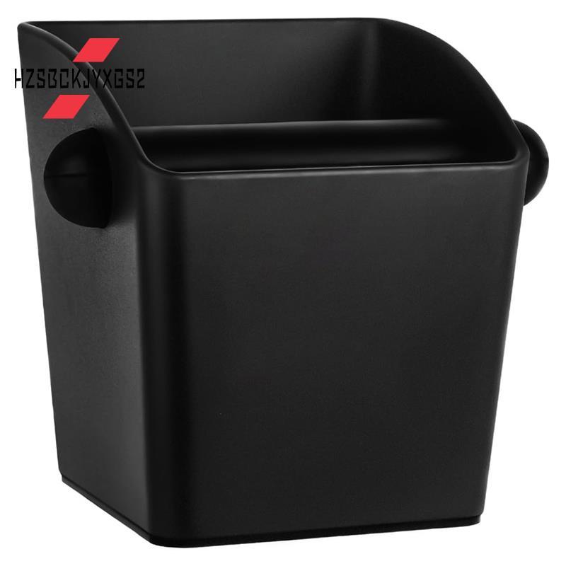 Hzsbckjyxgs2Espresso Knock Box Square High Side Wall Splash Protection Design Knock Box Shock Absorb