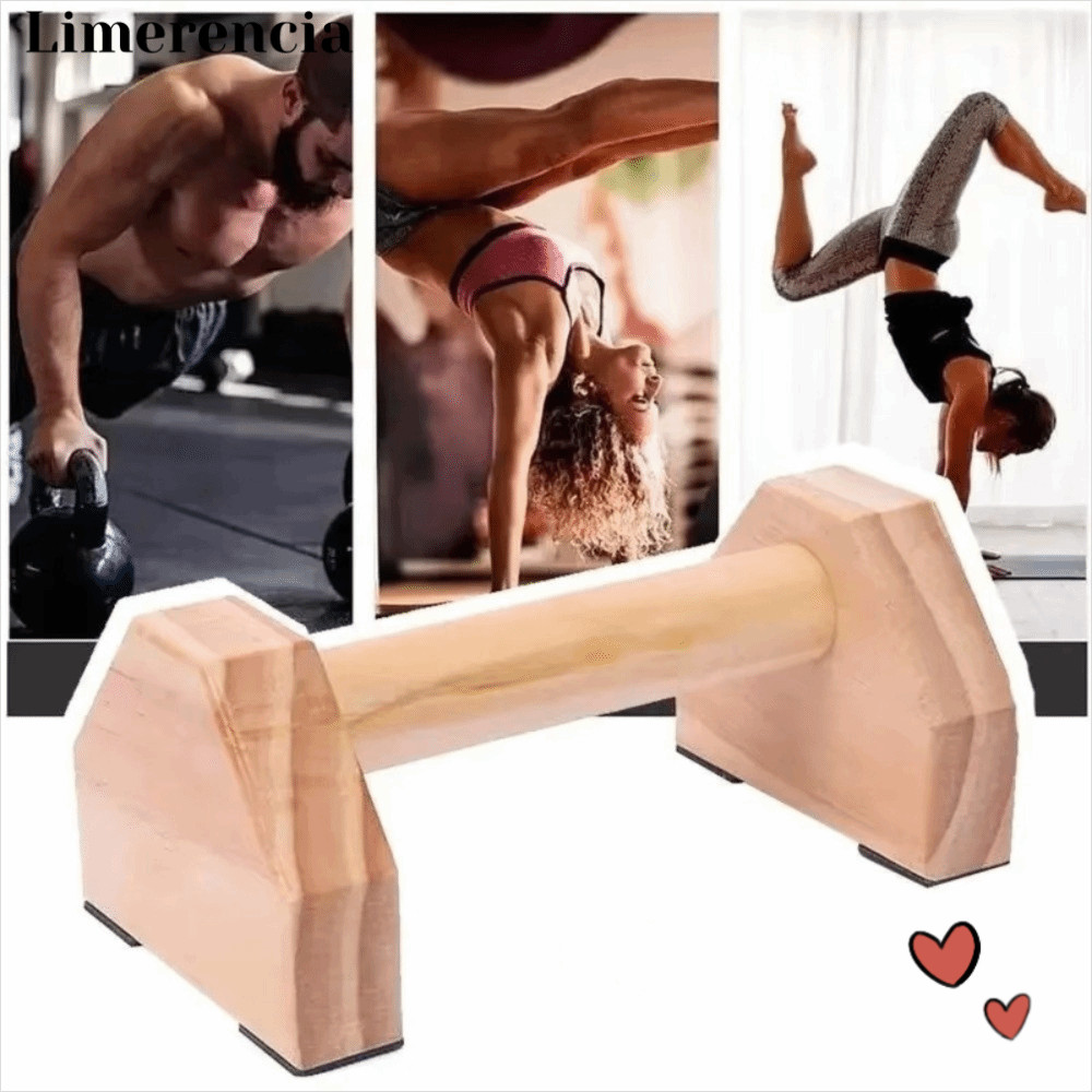 LIMERENCIA คู่ Push Up Bars, ด้ามไม้ 30 ซม.ความยาว Push-up Stand, อุปกรณ์ออกกําลังกายแบบพกพา Anti-Sl