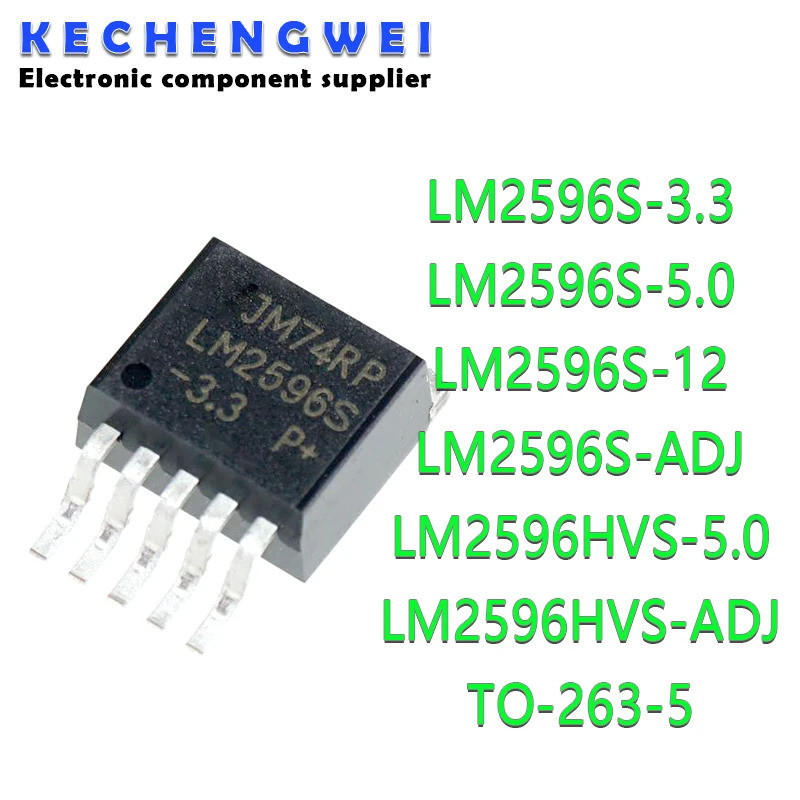 5PCS LM2596S-ADJ LM2596S-5.0 LM2596S-3.3 LM2596HVS-ADJ LM2596HVS-5.0 LM2596S-12 LM2596S LM2596S LM25