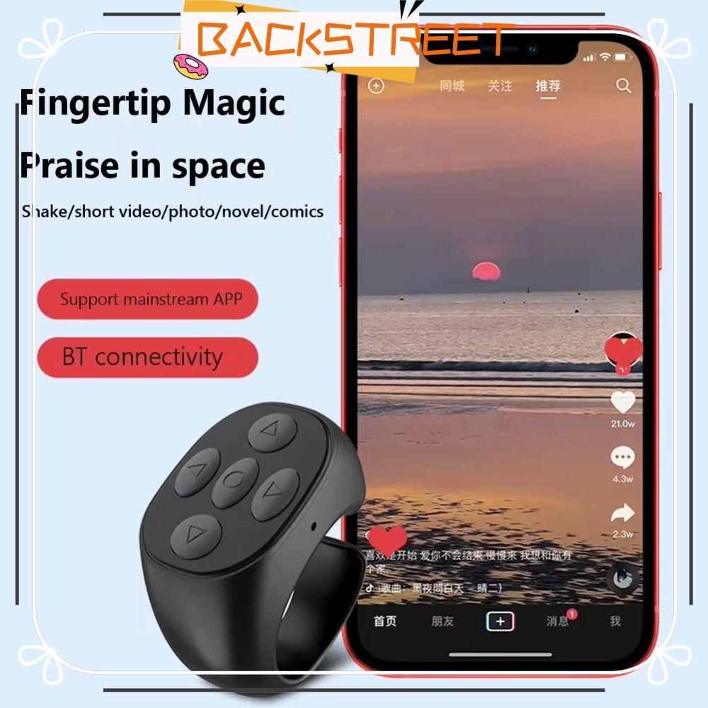 BACKSTAGEEET Electric Auto Page Turner, Mini ABS Finger Clicking Device, Bluetooth-Compatible Portab