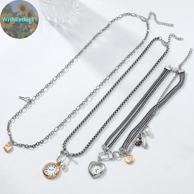 สร้อยคอกลมหัวใจ Bohemian สไตล์ แบบหลายเลเยอร์สำหรับผู้หญิง