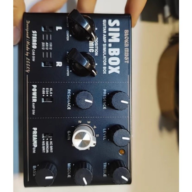 Leeky DI Box Effect PedalPreamp Simulator PedalPower Amp Sim PedalStereo Cab Simulator Guitar Pedal 