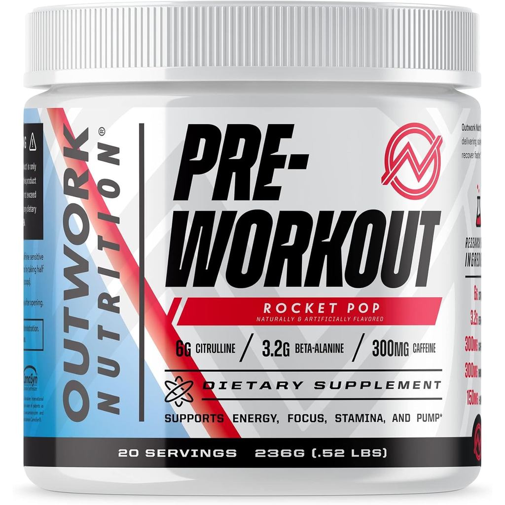 Outwork Nutrition Pre Workout Powder for Men & Women - อาหารเสริม Pre-Workout with Cotropic Preworko