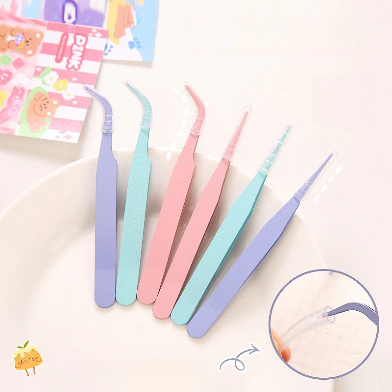S42 แหนบ อุปกรณ์ติดสติกเกอร์ 3 มิติ DIY แหนบสแตนเลส ที่หนีบขนตาปลอม ขายส่ง