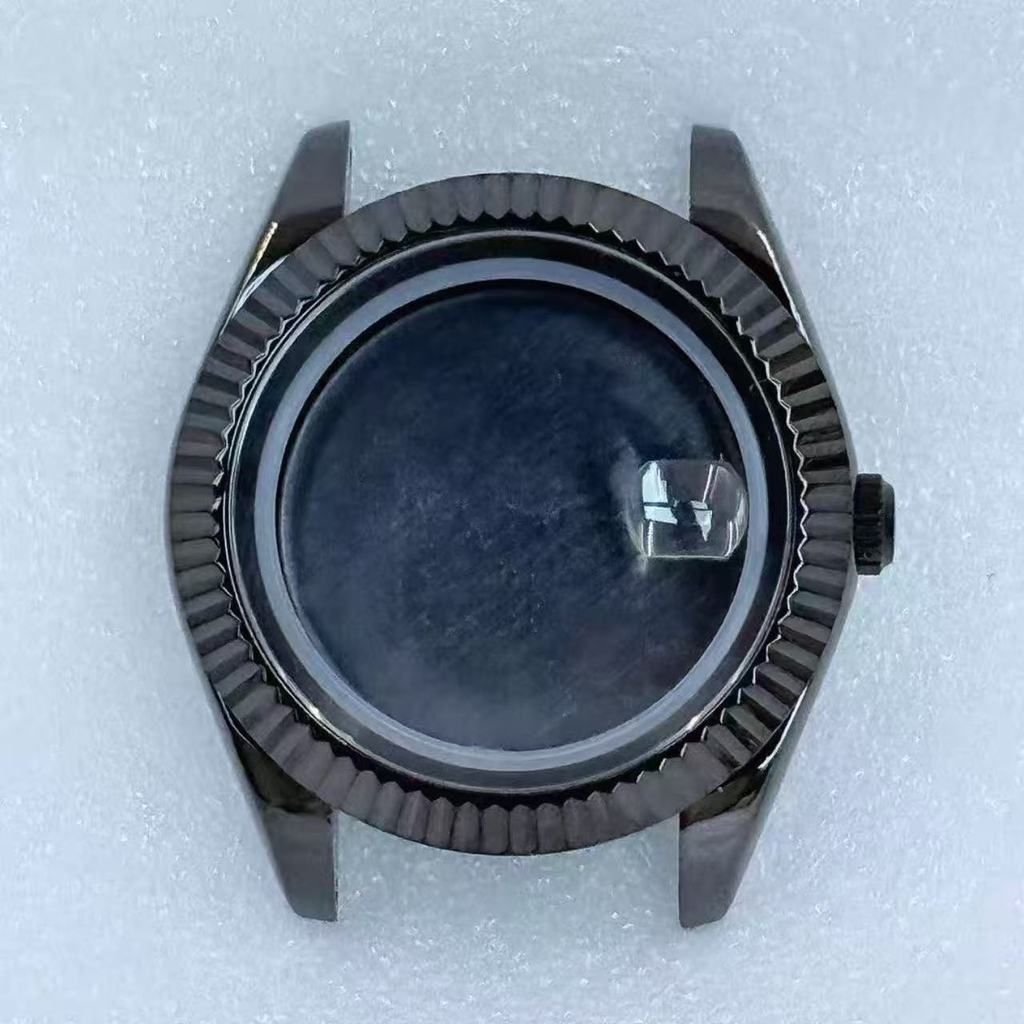 8285 สุนัขฟันแหวนไดอารี่กรณีกระจกแซฟไฟร์ปรับให้เข้ากับ 8285 การเคลื่อนไหว 40 มม