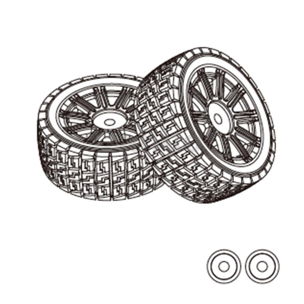 2PCS MJX 1/14 14303 RC รถอะไหล่เดิม 1415A2 14303 ยางยาง 1415B2 14302 TPR ยาง