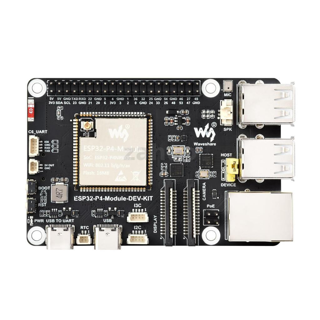 ESP32-P4-Module Development Board ประสิทธิภาพสูงบน ESP32-P4 และ ESP32-C6 รองรับ Wi-Fi6 และ Bluetooth5/BLE Basic Packages