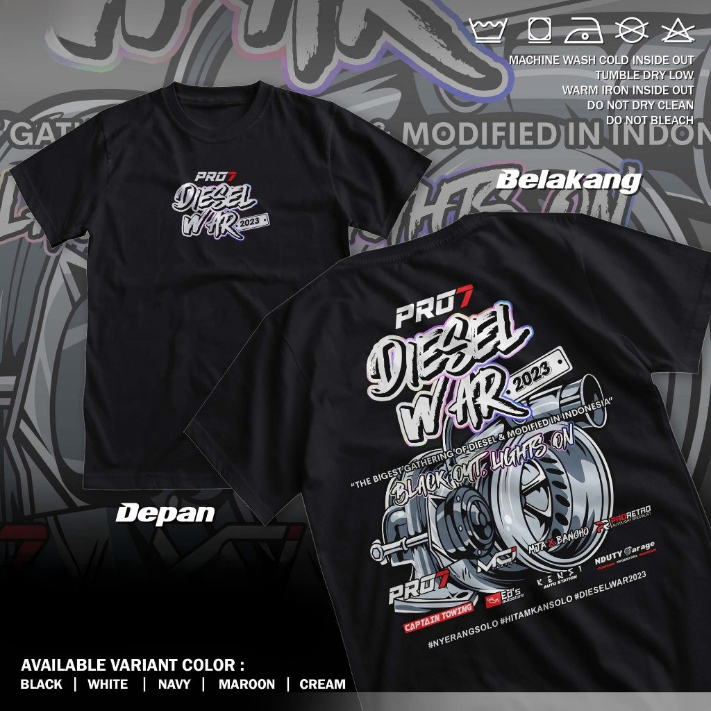 Diesel War Pro7 2023 กิจกรรม Solo Innova Diesel Power เสื้อยืด Racing Car Distro เสื้อ Diesel Gank C
