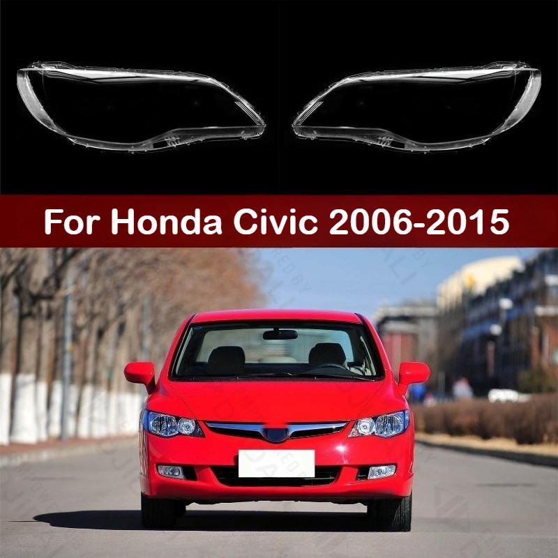1 ชิ้นซ้าย/ขวาสําหรับ 2006-2015 Honda Civic FD ไฟหน้ารถฝาครอบเลนส์หัวโคมไฟ Shade ด้านหน้า Auto Light