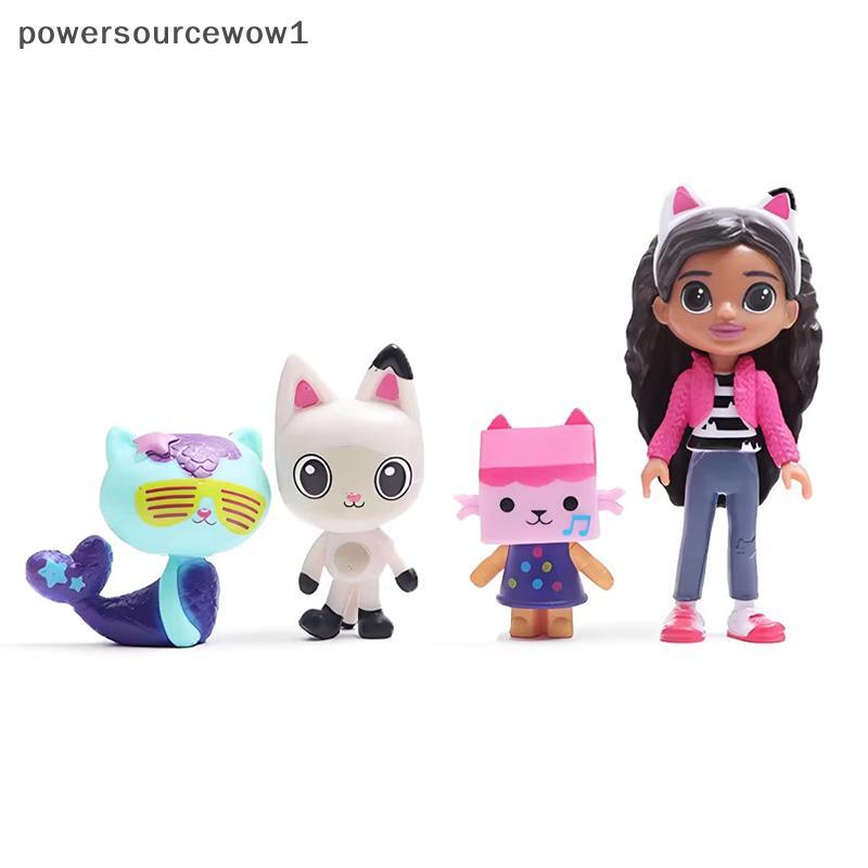 WOW 13pcs Gabby ตุ๊กตาอะนิเมะรูปของเล่นยิ้มรถ Cat Hug Gaby ตุ๊กตาสาว Mercat การ์ตูน Action Figure เด