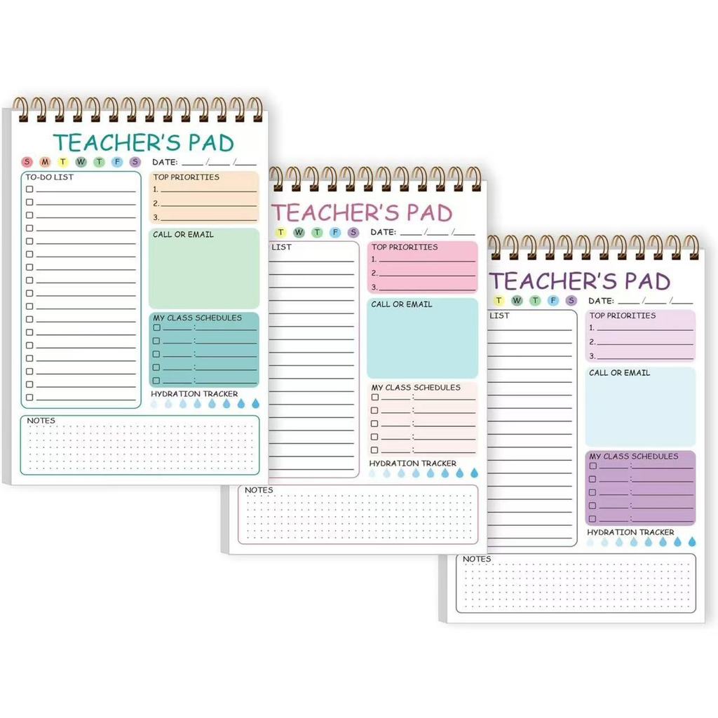 Color Teacher To-Do Collar Notebook Frosted Weekly Planner Flip-Up Schedule Notebook Self-Di20251026