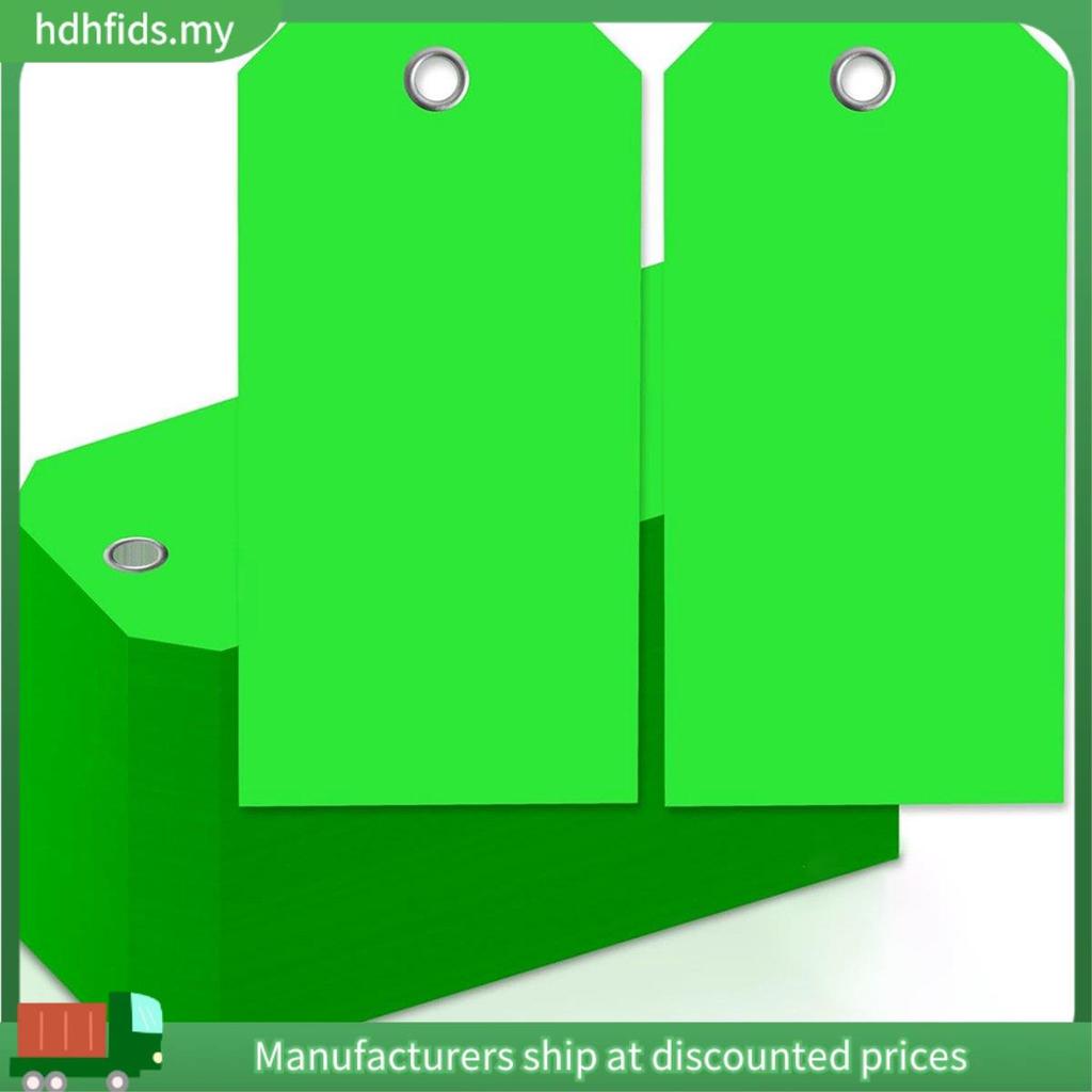 4 3/4In X 2 3/8In Neon Shipping Tags Blank Heavy Duty Hang Tags พร้อมเสริมหลุมเขียนแท็กกระเป๋าเดินทา