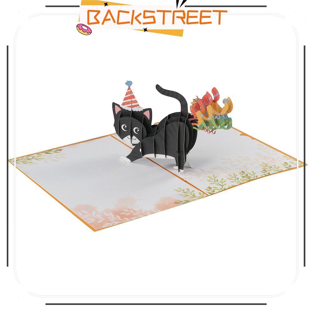 BACKSTAGE Funny Birthday Cards, Paper Cat Birthday Card, Hot Celebration Cards Cat Lover