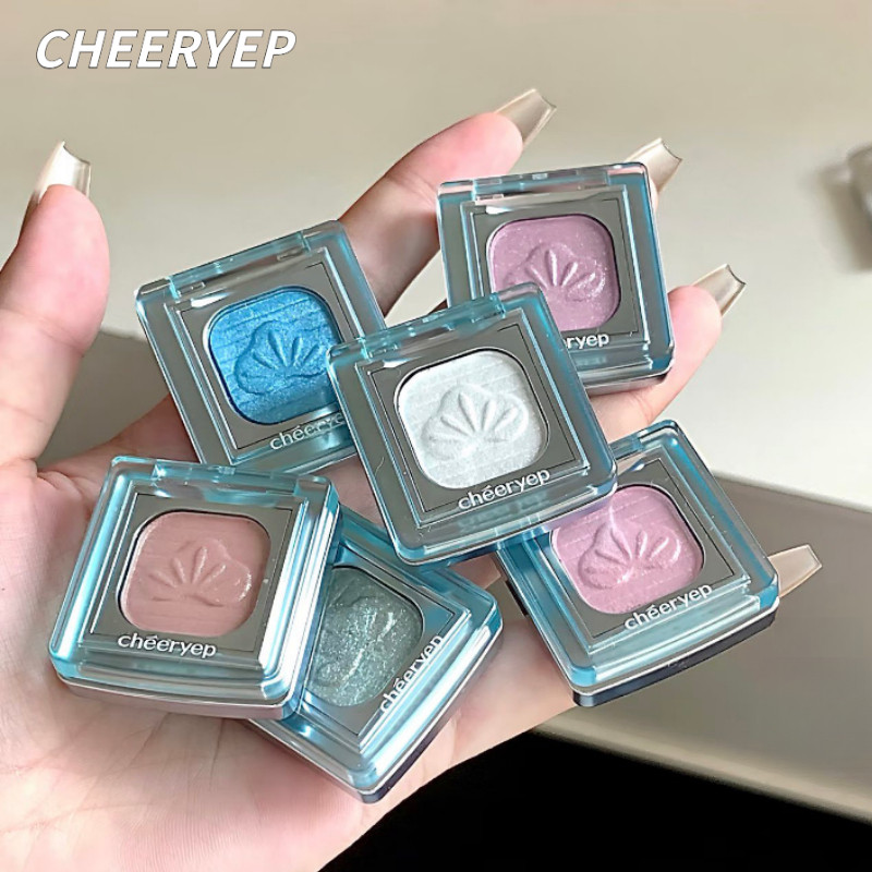 CHEERYEP อายแชโดว์สีเดียวบลัชออนไฮไลท์คอนทัวร์ Matte มัลติฟังก์ชั่นเหมาะสำหรับการแต่งหน้าทุกวัน