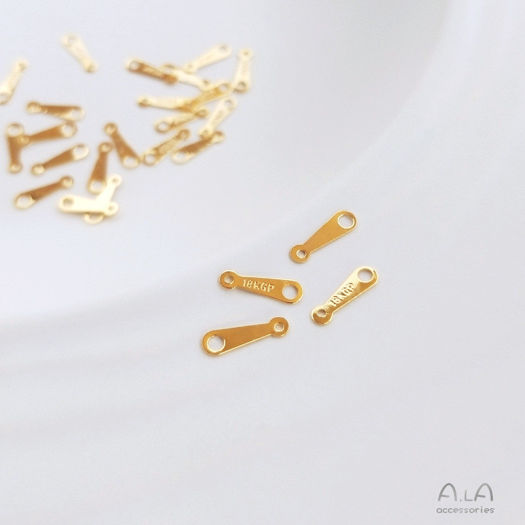 เครื่องประดับทำมือเคลือบจริง ทอง 18K สำหรับสร้อยข้อมือและสร้อยคอนาฬิกา 2 ช่อง พร้อมปลายปรับแต่ง T9QI