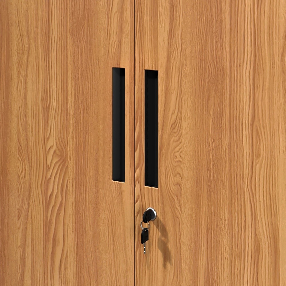 GlobalHouse SMITH  ตู้เหล็กเก็บเอกสาร บานทึบ รุ่น Archie-01ขนาด 40x90x185 ซม. สีไม้-ดำ สินค้าของแท้คุณภาพดี - รูปที่ 4