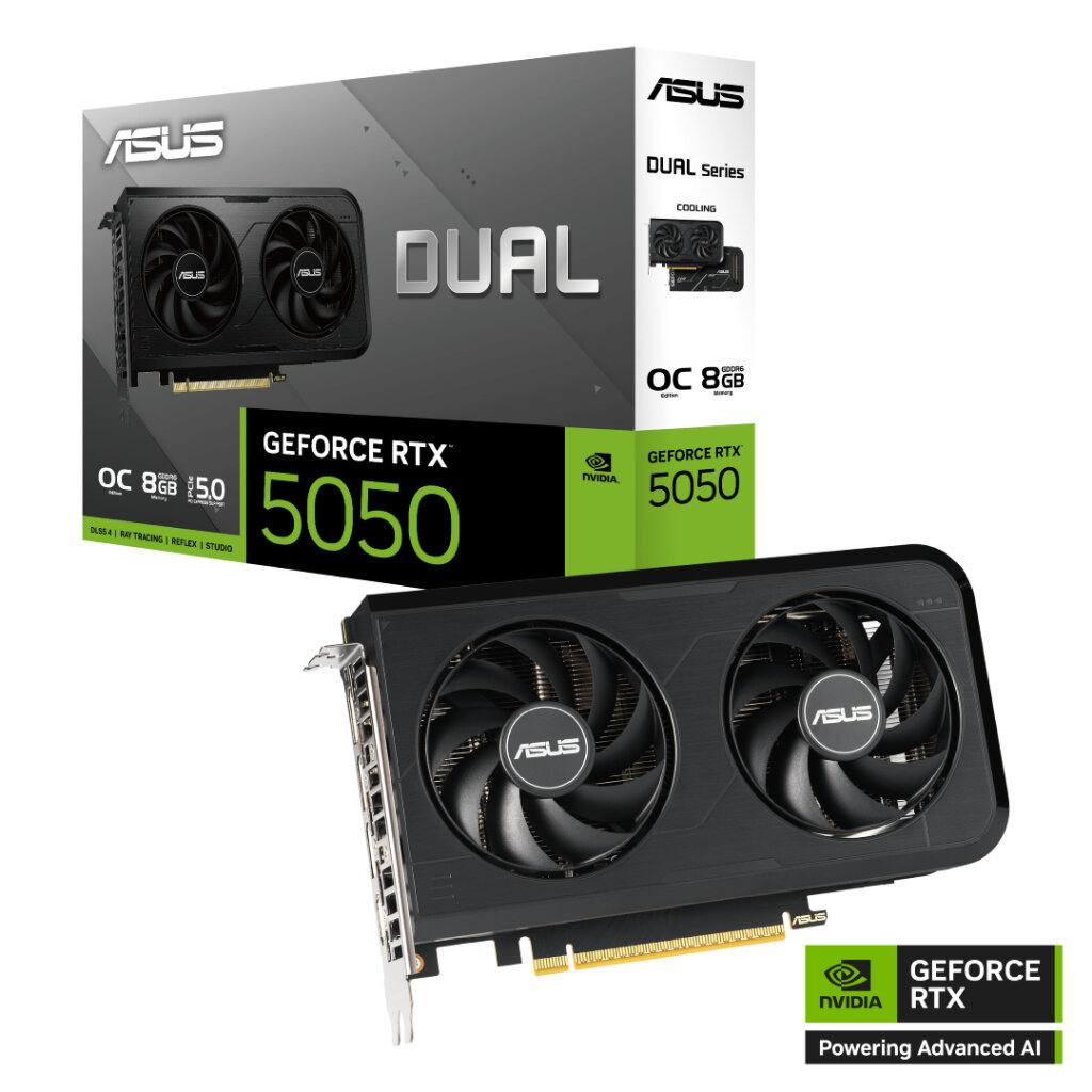 ASUS Dual GeForce RTX 5050 8GB GDDR6 OC Edition (DUAL-RTX5050-O8G)