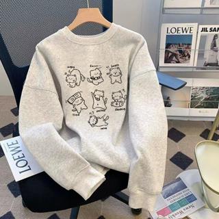 （จัดส่งจากกรุงเทพฯ）ผู้ชายและผู้หญิง เสื้อสเวตเตอร์คอกลมแขนยา…