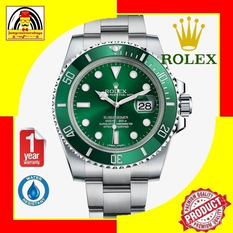 ROLEX SUBMARINER AUTOMATIC SWITZERLAND PREMIUM MENS WATCH รับประกัน 1 ปี - SILVER HULK RFCT