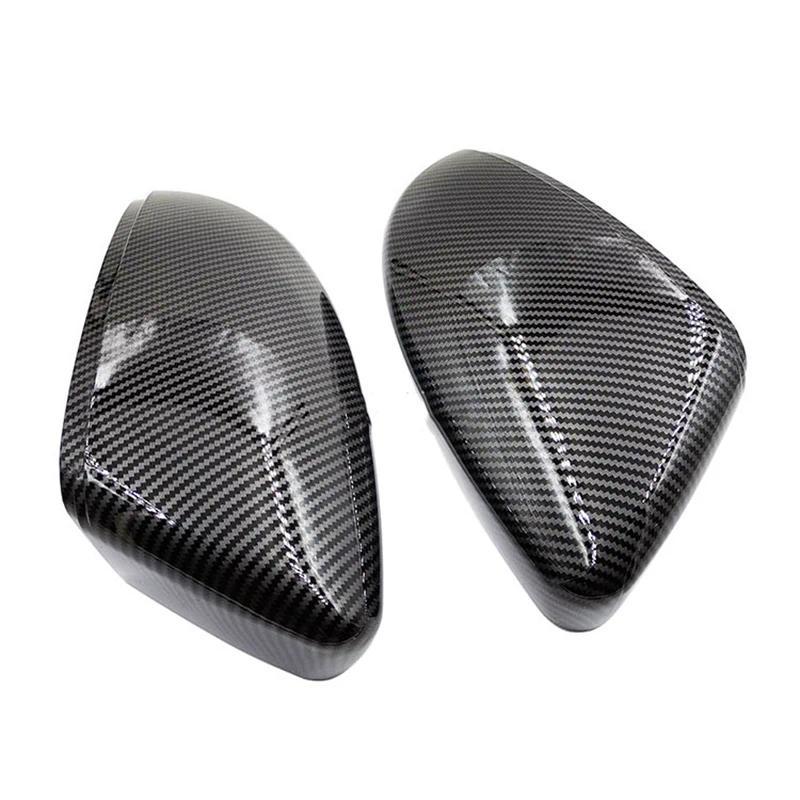 2 ชิ้นคาร์บอนไฟเบอร์ด้านข้างปีกกระจกด้านหลังสําหรับ VW GOLF VI MK6 GTI R20 TOURAN 1T1 1T2 1T3 2011-2