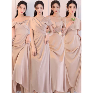 เดรสผู้หญิง ออกงาน แขนกุด น่ารัก สาวอวบ เดรสยาว วินเทจ แฟชั่น สบายๆ ใส่สบาย summer dress ออกงาน