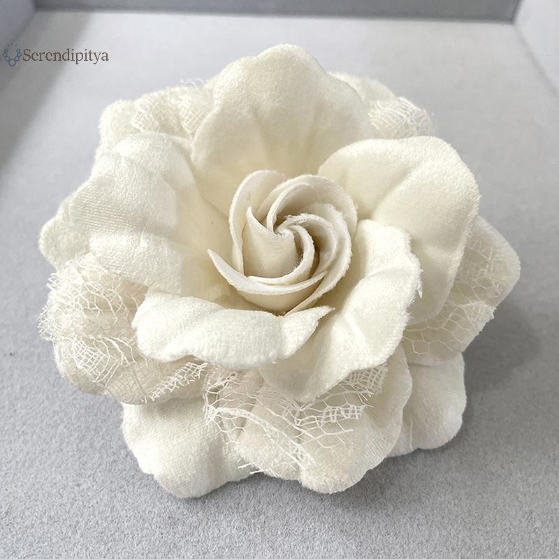 เข็มกลัดดอกไม้มืออาชีพจากผ้า Camellia สำหรับผู้หญิง เหมาะสำหรับเป็นเครื่องประดับและอุปกรณ์เสริม