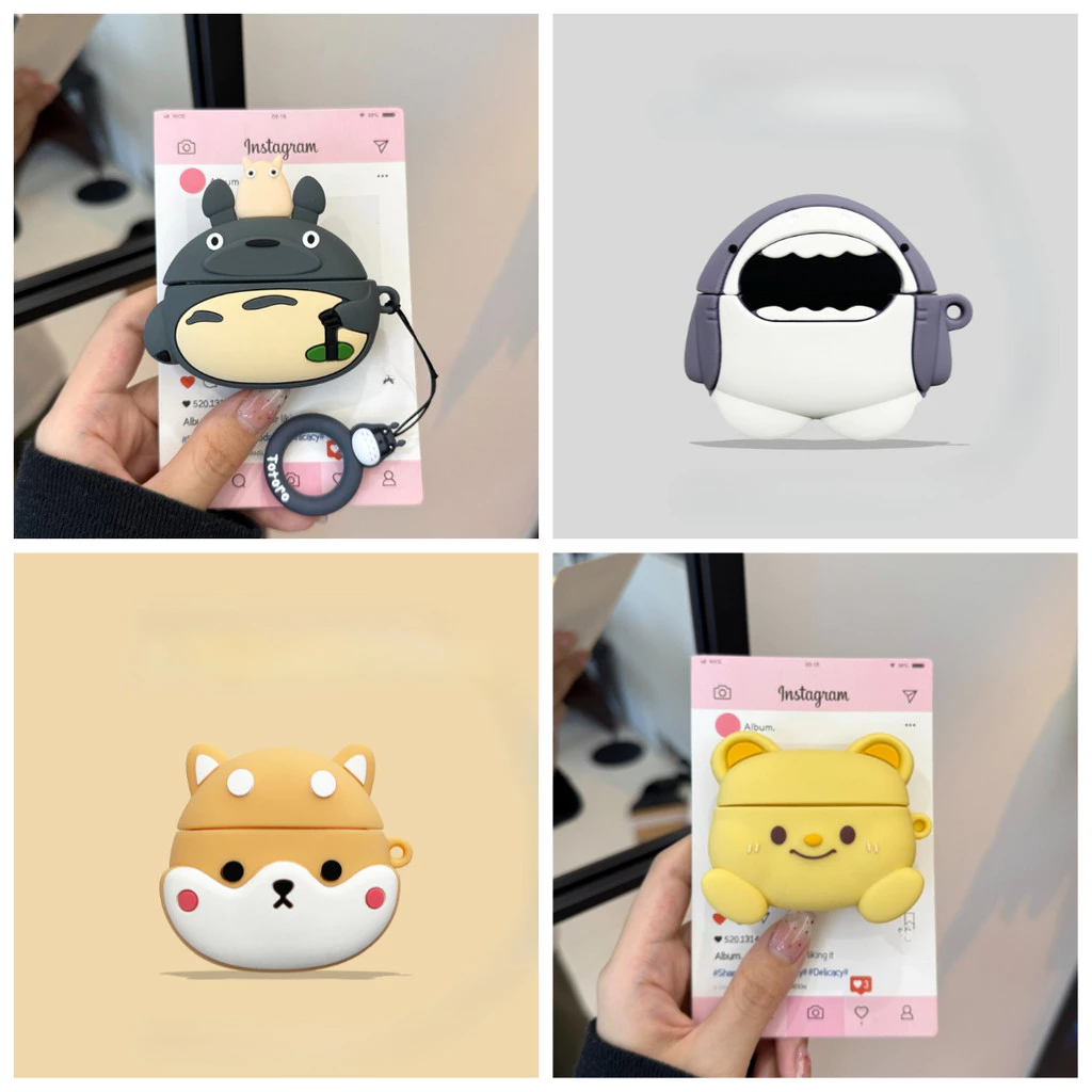 การ์ตูนตลกสําหรับ OPPO Enco Air5s ฝาครอบน่ารัก 3D ซิลิโคนหูฟังฝาครอบป้องกัน fundas สําหรับ oppoair5s