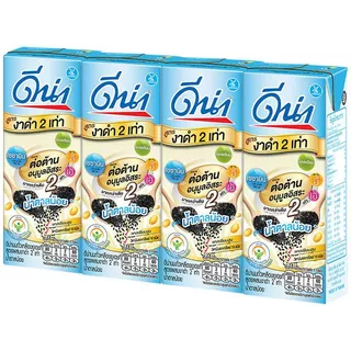 ดีน่านมถั่วเหลืองยูเอชทีน้ำตาลน้อยไขมันต่ำ 180มล. แพค 4 DNA Soy Sesame Low Sugar 180X4 [หมายเลขบาร์โค้ด 8851717200687 ]