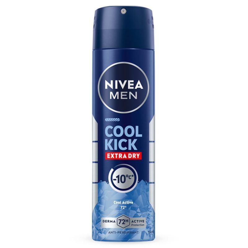 นีเวียดีโอฟอร์เมนสเปรย์คูลคิก 150มล. Nivea for Men Spray Cool Kick 150ml. [หมายเลขบาร์โค้ด 4005808305933]