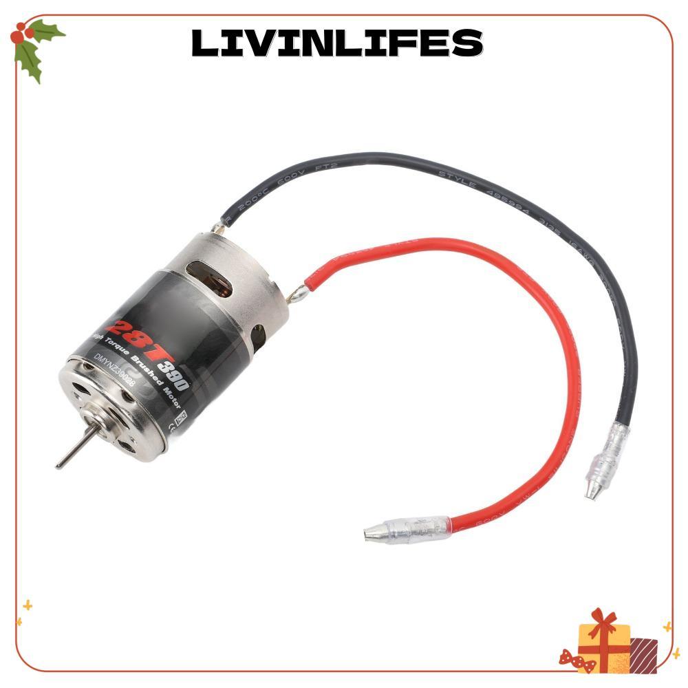 ILIVINLIFE Brushed RC Motor, สแตนเลส 390 28T RC Brushed Motor, มอเตอร์ไฟฟ้า RC เสียงรบกวนต่ําทนทานสํ