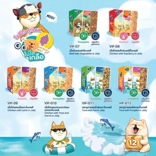(ยกโหล 12 ซอง) VIF Felina Canino อาหารเปียกสุนัข เกรดพรีเมียม สุนัขทุกวัย เปียกหมา ขนาด 75 กรัม