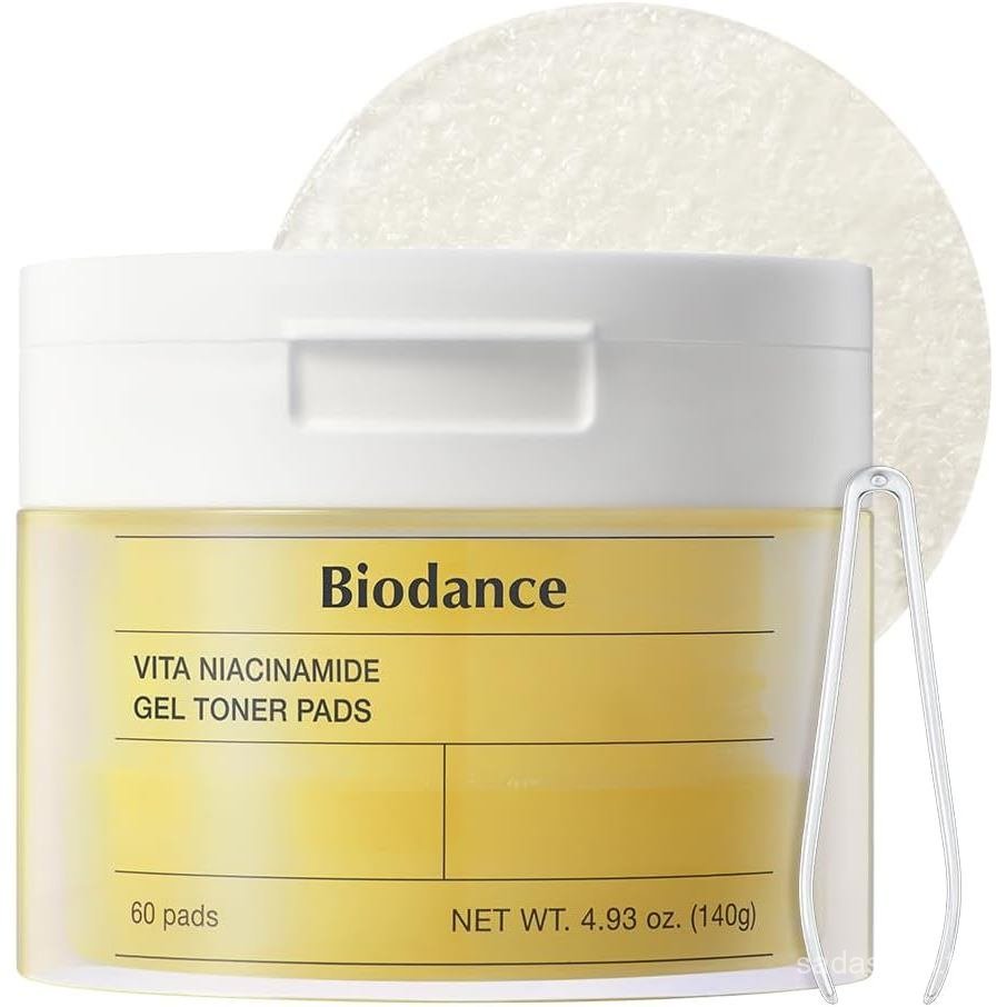 BiodanceVitaNiacinamideGelTonerPads,DarkSpotCorrector,Tone,GentleExfoliatingTonerPadswithVitaminC,Pr