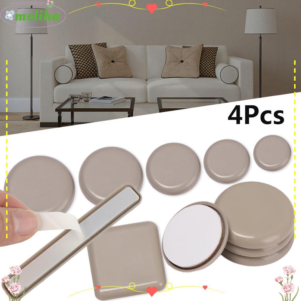 MOLIHA 4 ชิ้น Slip Mat ทนต่อการสึกหรอหนา Easy Move เก้าอี้อุปกรณ์โต๊ะโซฟา Self-Adhesive Anti Noisy
