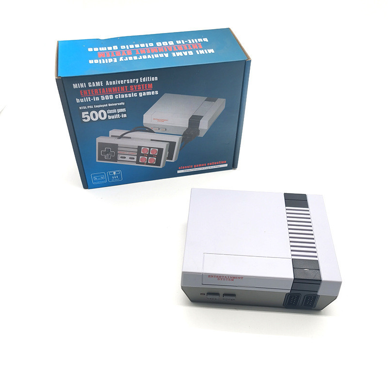NES500 เกมคอนโซล 500 in 1 8-bit Home TV เกมคอนโซล Nostalgic After 80 FC สีแดงคอนโซลสีขาว UAFP