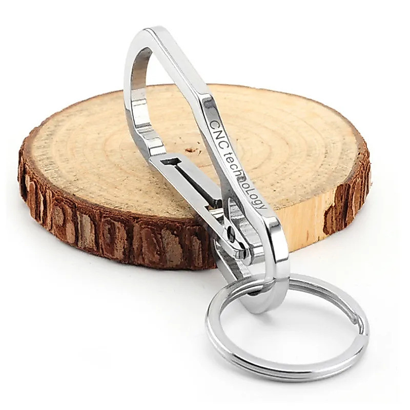 Titanium Heavy Duty Carabiner Keychain EDC Quick Release Hooks With Titanium Key Ring