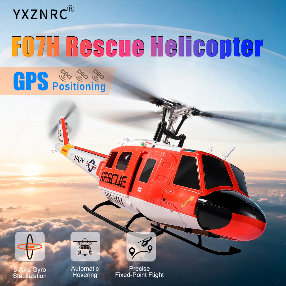 YUXIANG F07H UH-1 9CH GPS RC Helicopter 5.8G FPV Camera Optical Flow Altitude Hold One Key Return St