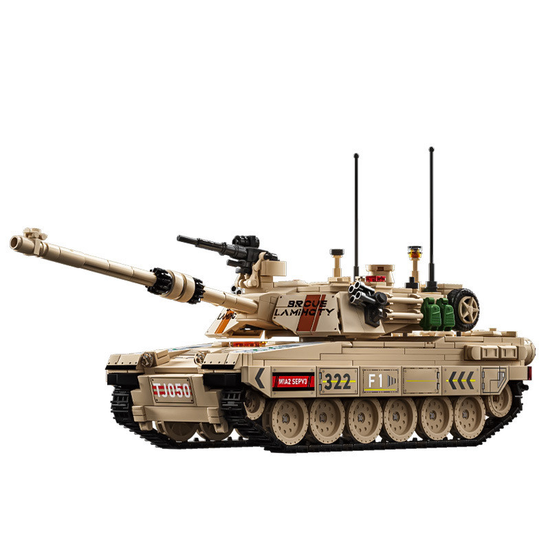 รุ่นที่สาม M1 Abrams Master Battle Tank ประกอบบล็อกตัวต่อของเล่นเด็กรถหุ้มเกราะทหาร