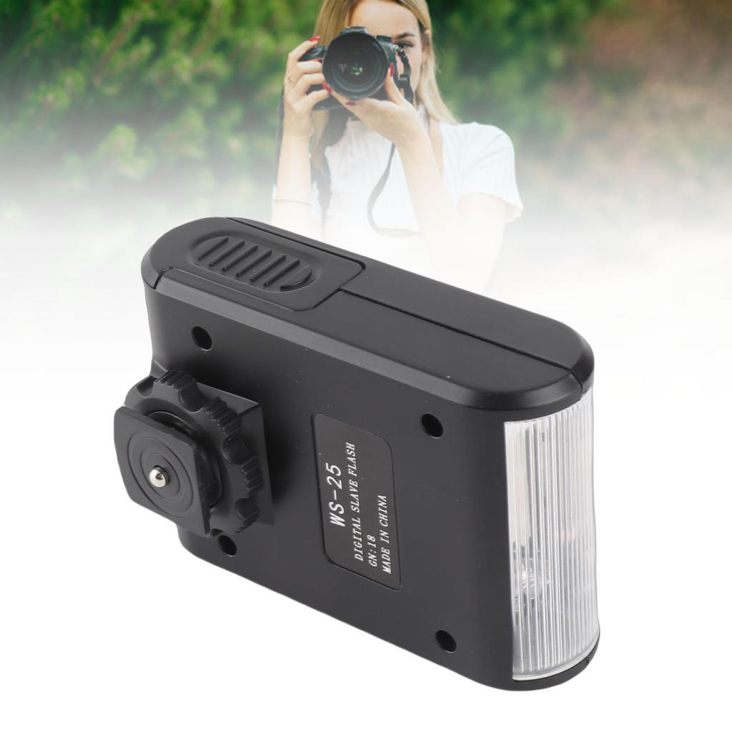 On-Camera Flash Mini Digital Slave ไฟฉายรองเท้าร้อนแบบพกพาสําหรับกล้อง DSLR