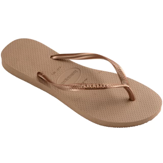 HAVAIANAS รองเท้าแตะ Slim Logo Metallic Flip Flops GOLD 41198753581F_H3GDXX