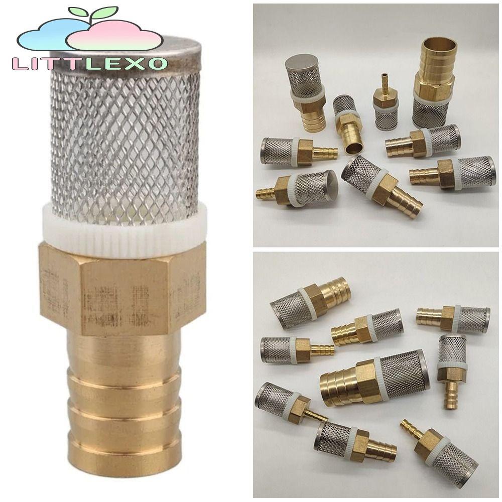 LITTLEX 1 ชิ้นกรอง, 6-19 มิลลิเมตร 1/2 "ทองเหลืองกรองท่อ, สวนชลประทาน Sprayer ปั๊มสแตนเลสตาข่ายกรอง