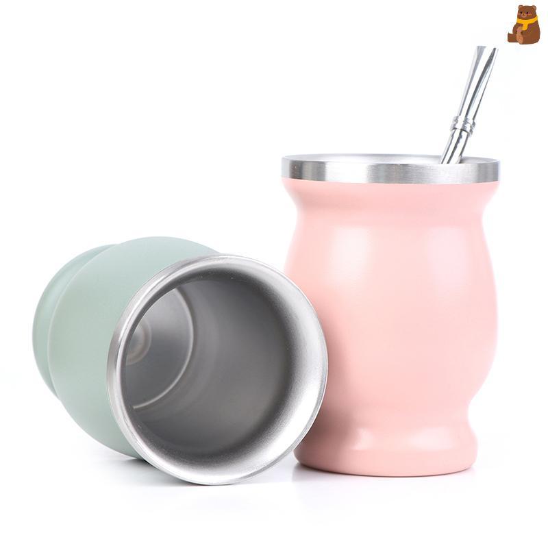 [TA] Yerba Mate Cup 304 สแตนเลส 8oz Argentine Yerba Mate Gourd With illas TH