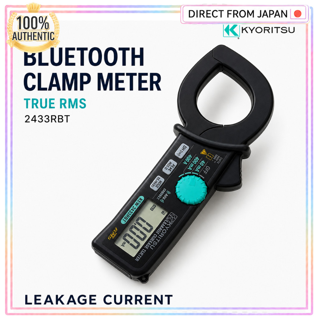 KYORITSU 2433RBT Bluetooth Leakage Clamp Meter True RMS AC Current Tester Professional Inspection