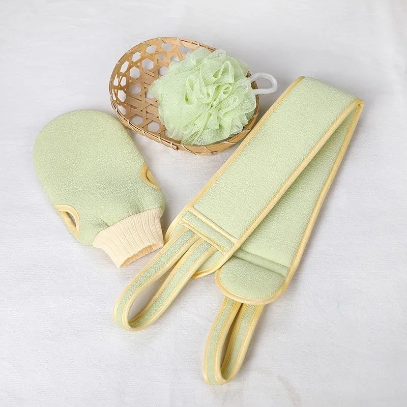 Rub ผ้าเช็ดตัวผู้ใหญ่หญิงชาย RUB Bath Handy เครื่องมือดึงกลับแถบ Bath Ball ผ้าเช็ดตัว Frosted สองด้านหนาชุด Ru