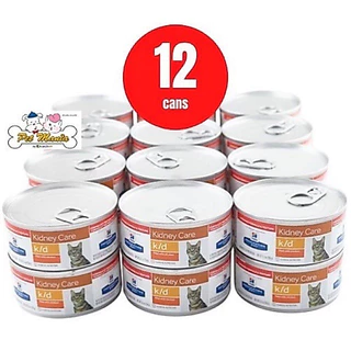 (156g.X12กระป๋อง) Hill's® Prescription Diet® k/d® Feline with Chicken อาหารโรคไตในแมว