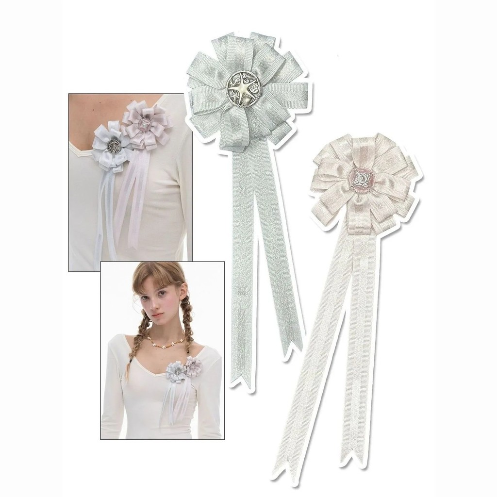 All-Match Handy Tool Badge เข็มกลัดเข็มกลัดแฮนด์เมด Keluli miu Style Accessories Flower Y3K Sharing 