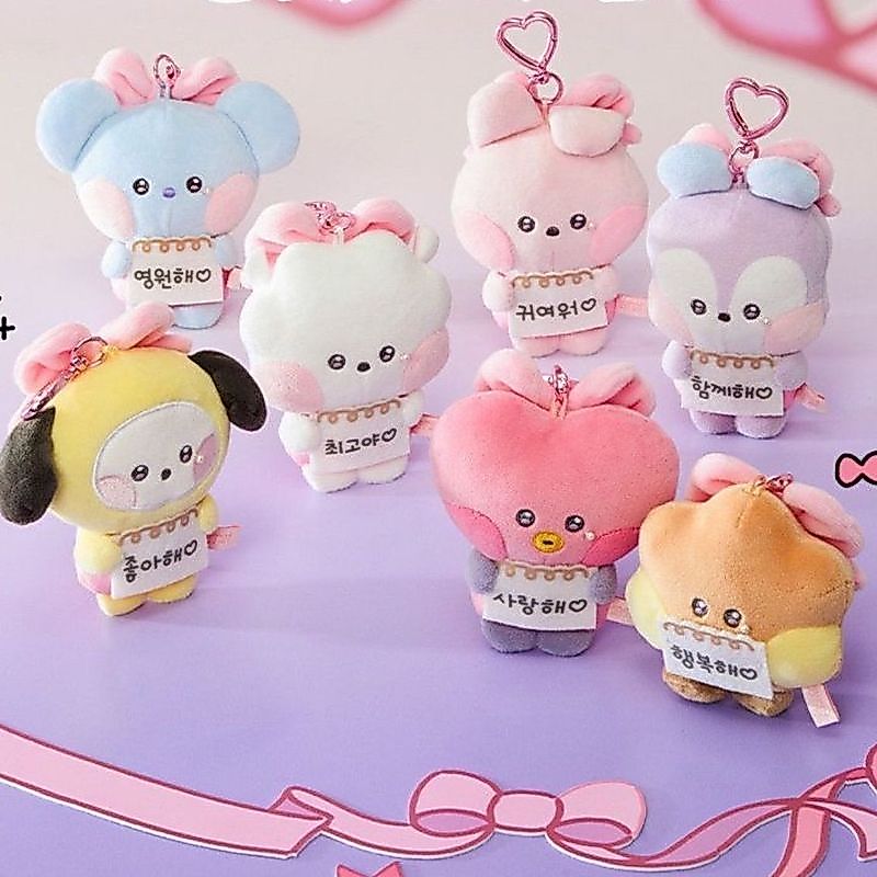 【พร้อมส่ง】bt21 พวงกุญแจ พวงกุญแจห้อยกระเป๋า keychain plushie ของขวัญและของตกแต่งน่ารักๆ