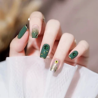 Qiao พลอยเทียม คริสตัล สีเขียว สําหรับตกแต่งเล็บ