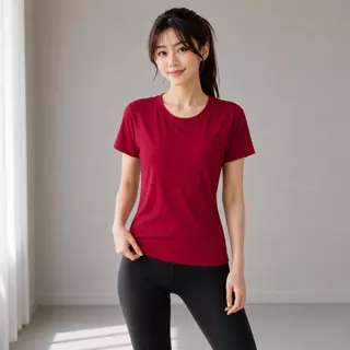 เสื้อยืดผู้หญิงสำหรับออกกำลังกาย เสื้อแขนสั้นกีฬา Active Wear เสื้อฟิตเนส โยคะ ระบายอากาศ S-3XL
