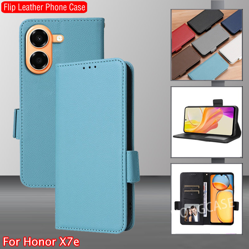 เคสโทรศัพท์สําหรับ﻿ Honor X7e Play 80 Plus + Play80 4G 5G 2026 Flip Casing Lychee Pattern Leather Sl